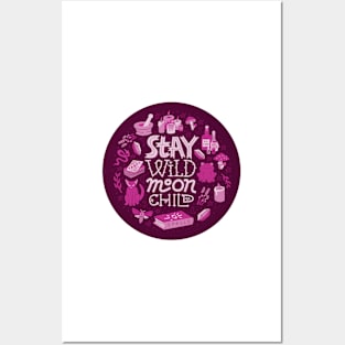 Moon child (pink) Posters and Art